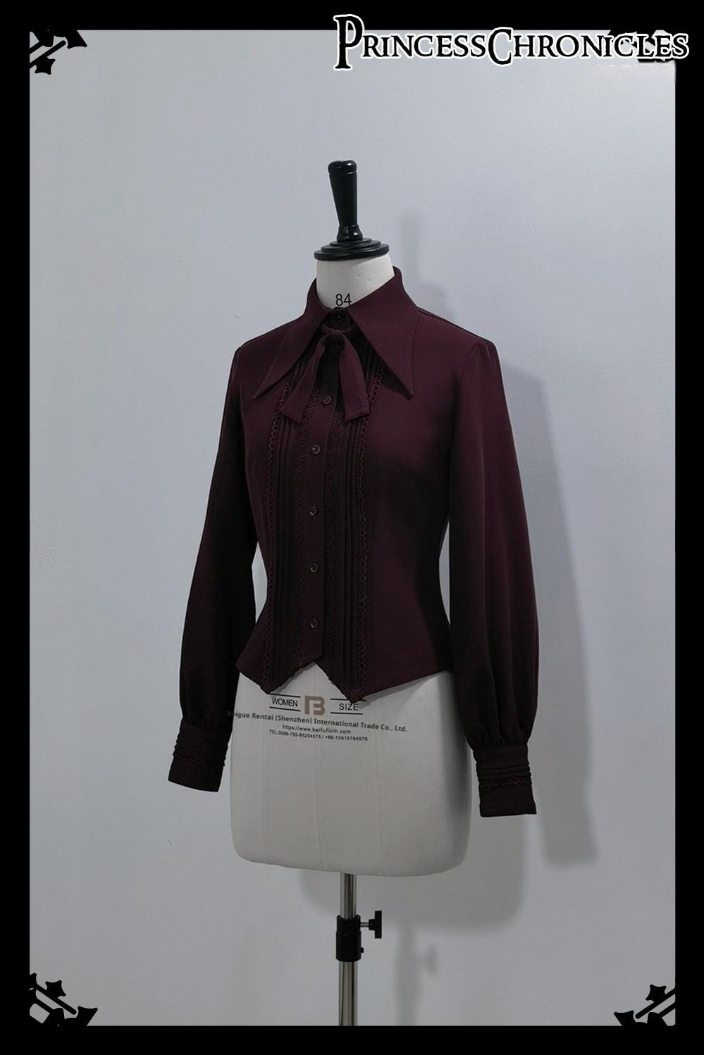 Princess Chronicles~Red and Black 4.0~Ouji Lolita Shorts Outfit Long Vest Prince Blouse