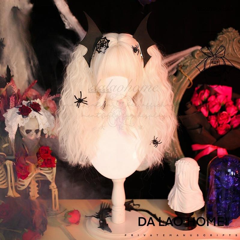 Dalao Home~Wu Wu~Platinum Blonde Lolita Wig Gothic Detachable Curl Ponytails