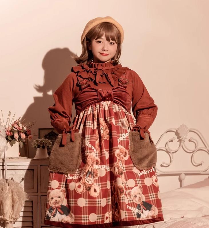 Miaoplus~Sweet Lolita Knit Sweater Long Sleeve Winter Lolita Top