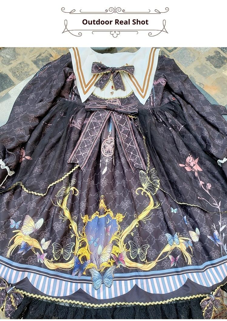 OCELOT~Classic Lolita OP Sailor Collar Elegant Lolita Dress