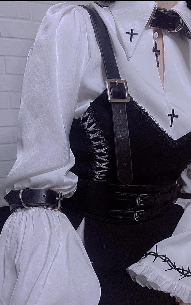 Caged Bird Hotel~Stockholm Lover~Black Gothic Lolita Corset Choker Armbands