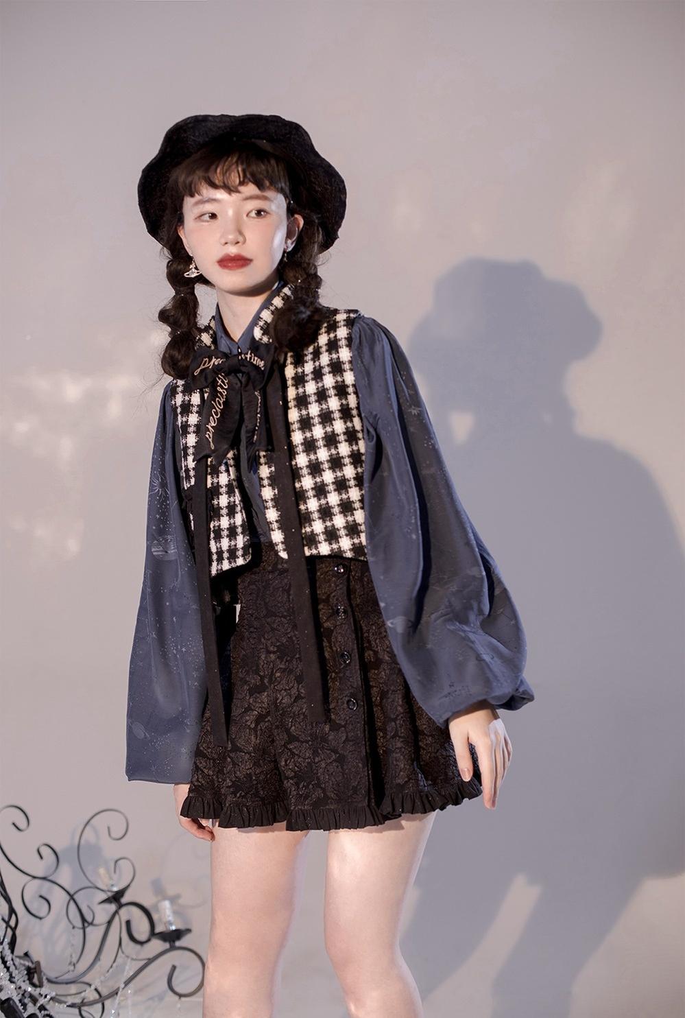 ZJstory~Gilded Age~Vintage Lolita Vest Suit Oil Painting Style Skirt Coat