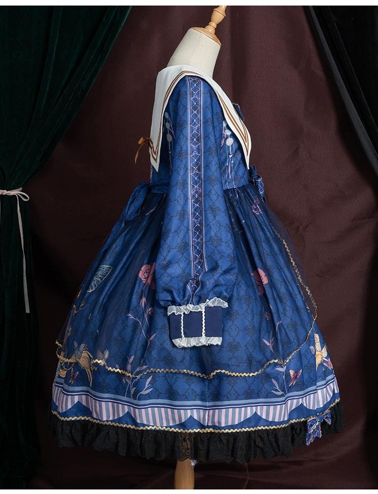 OCELOT~Classic Lolita OP Sailor Collar Elegant Lolita Dress