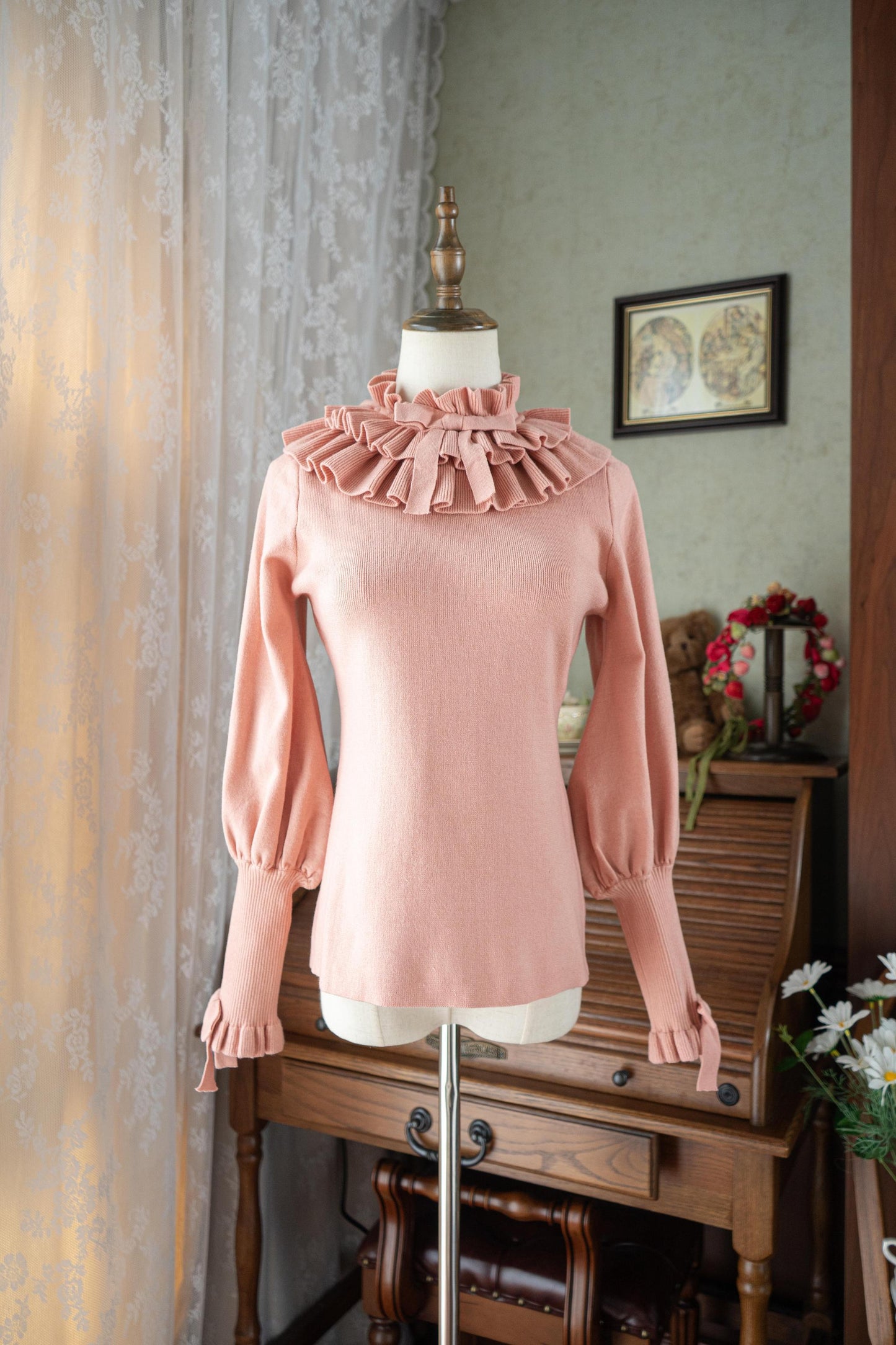 Miaoplus~Sweet Lolita Knit Sweater Long Sleeve Winter Lolita Top