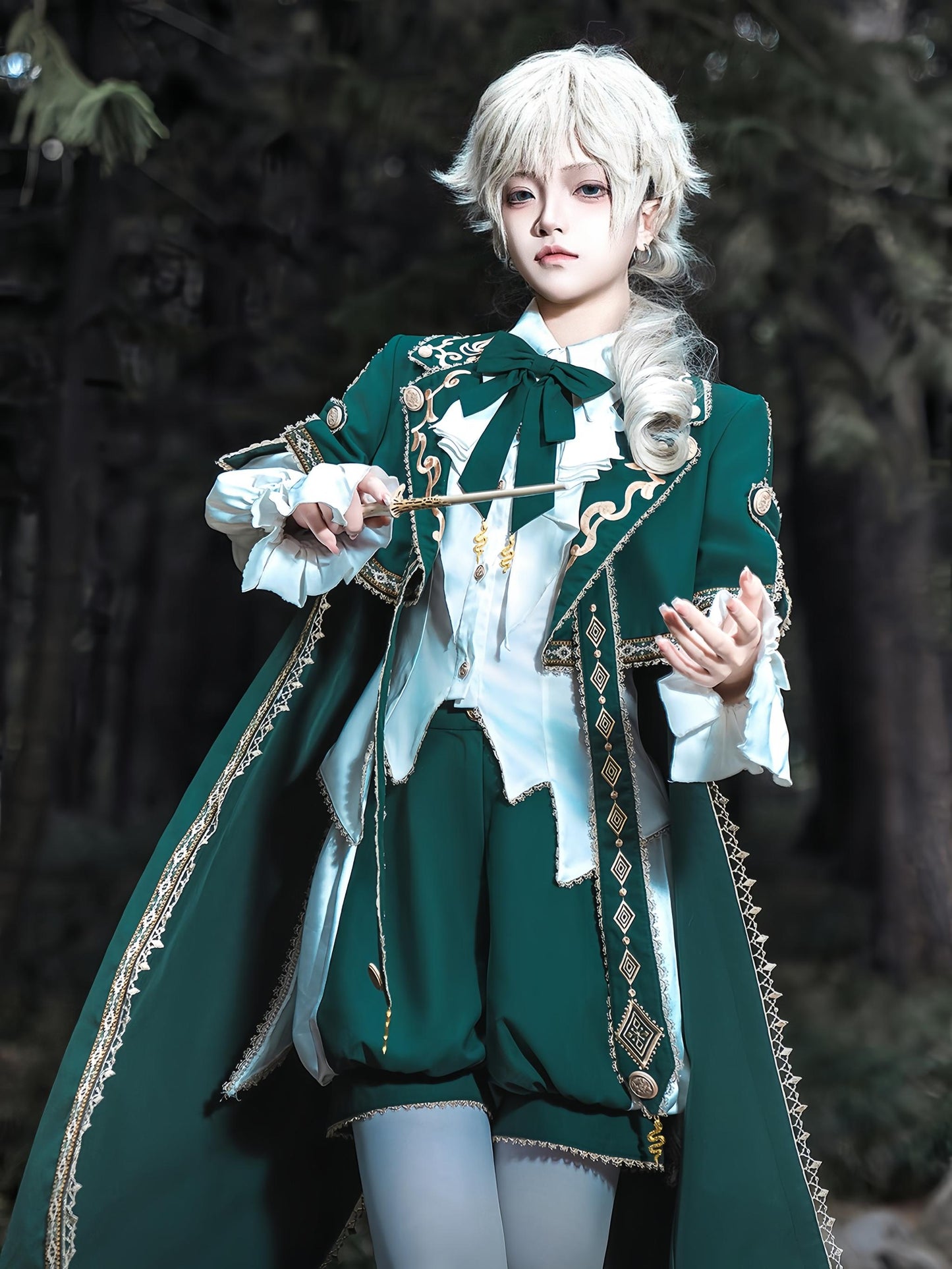 Letters from Unknown Star~Divine Envoy~Ouji Lolita Shorts Suit Military Lolita Coat and Shirt