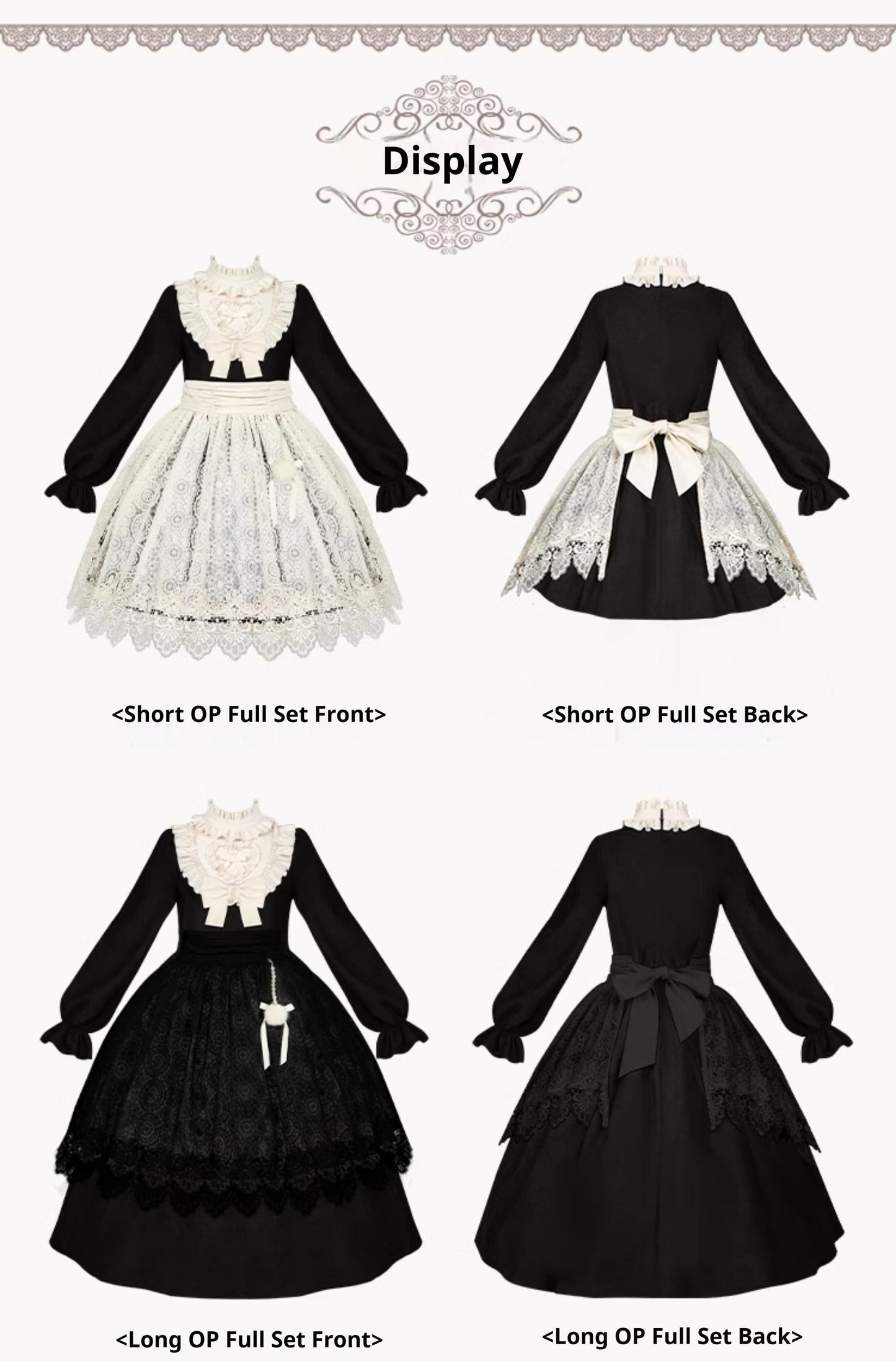 With PUJI~Twilight Choir~Twin Lolita OP Suit Loose Version Dress with Apron
