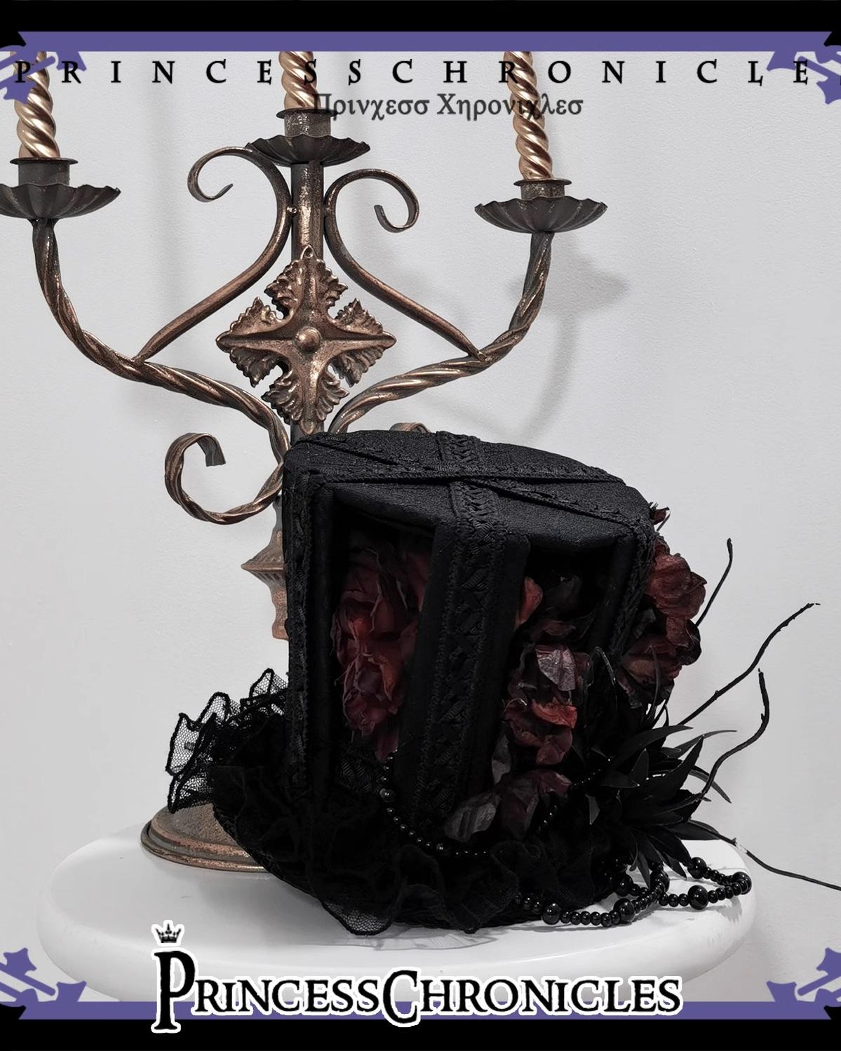 Princess Chronicles~Red and Black 4.0~Ouji Lolita Hat Prince Gothic Top Hat