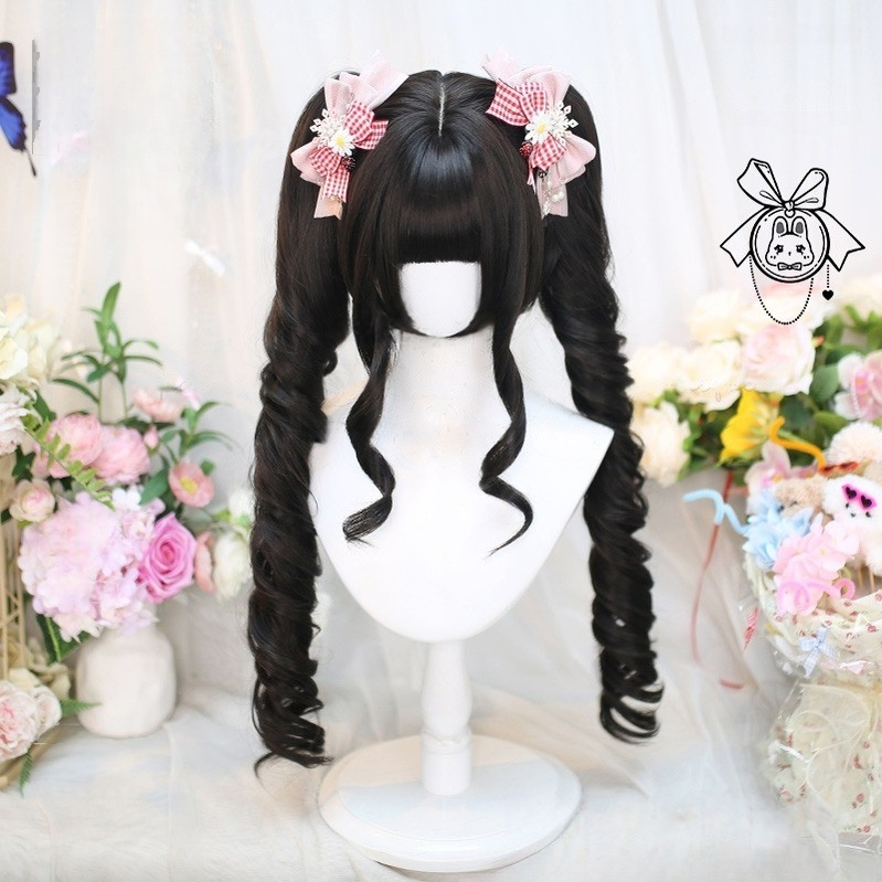 Dalao Home~Stellar Bits~Daily Lolita Wig Detachable Curl Hair Double Ponytails