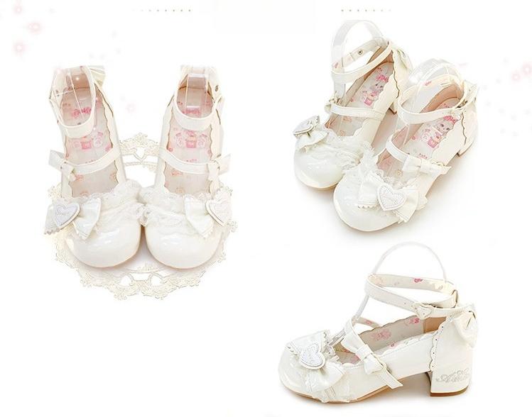 Aimee~Sakura~Sweet Lolita Heels Cute Mid-heel Mary Jane Shoes