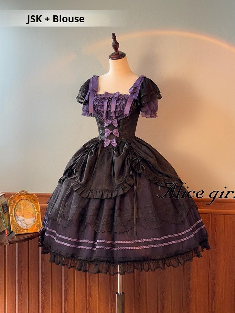 Alice girl~Yesterday Morning Mist~Classic Lolita JSK Elegant Low-cut Lolita Dress