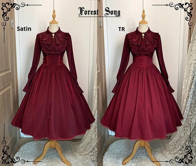 Forest Song~Astris~Classic Lolita SK Double-sided Wearing Fishbone Skirt