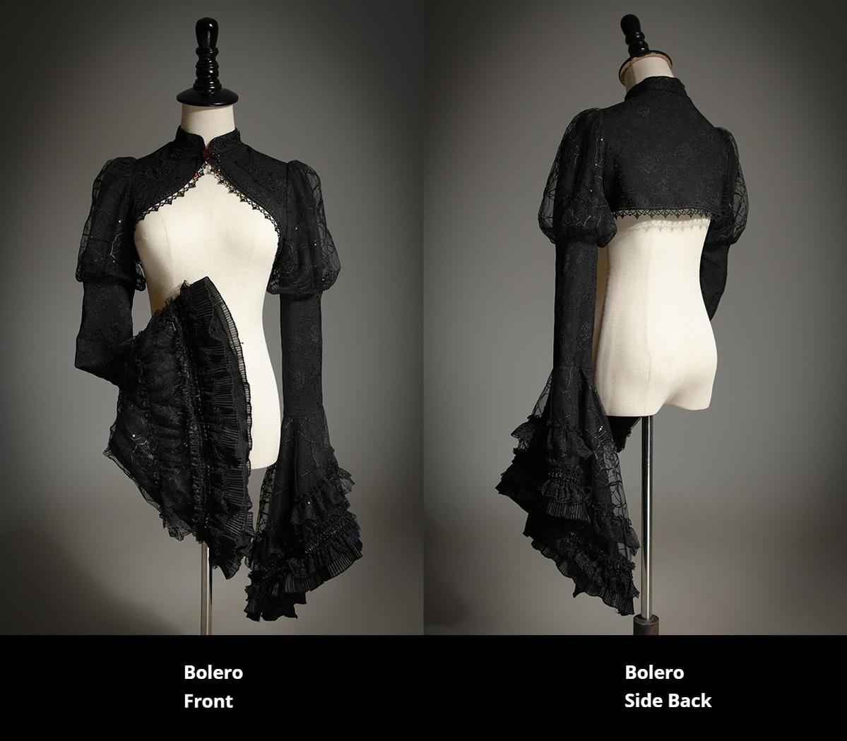 Lingxi Lolita~Lord of the Night~Gothic Lolita Skirt Suit Mermaid Skirt and Fishbone Bodice