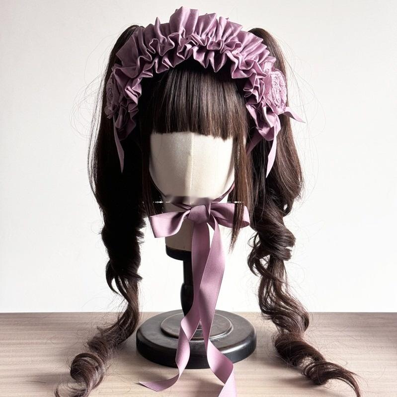 MAID~Elegant Lolita Hairband Bow Multiple Colors BNT