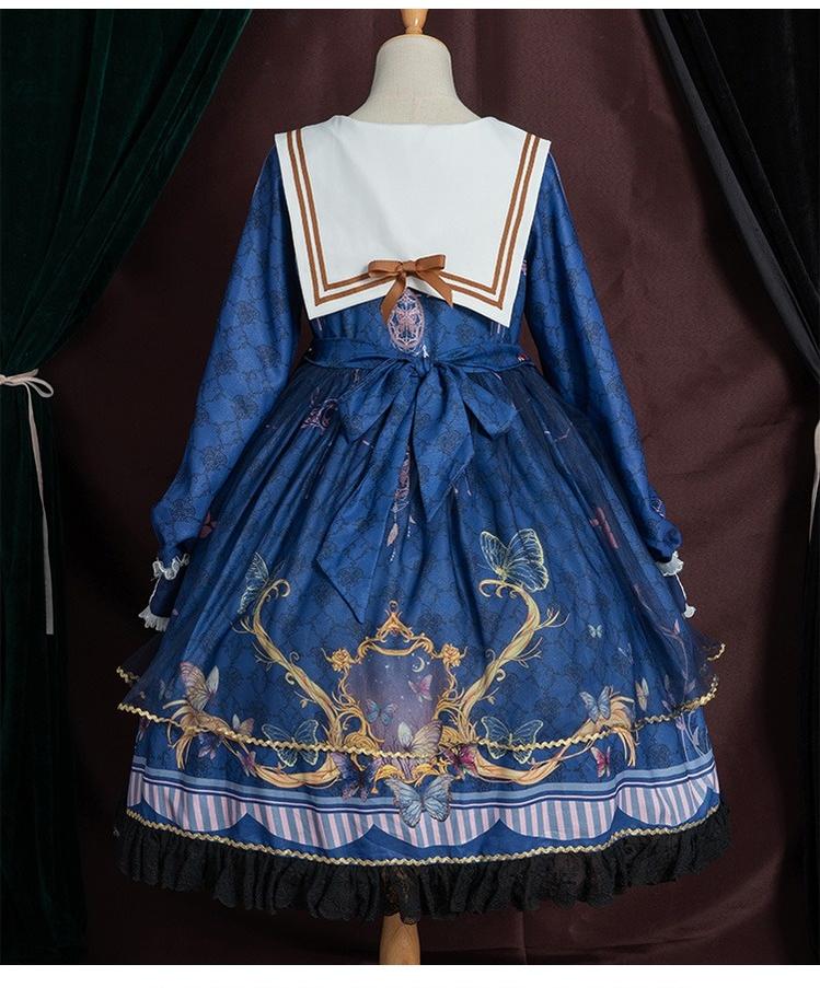 OCELOT~Classic Lolita OP Sailor Collar Elegant Lolita Dress