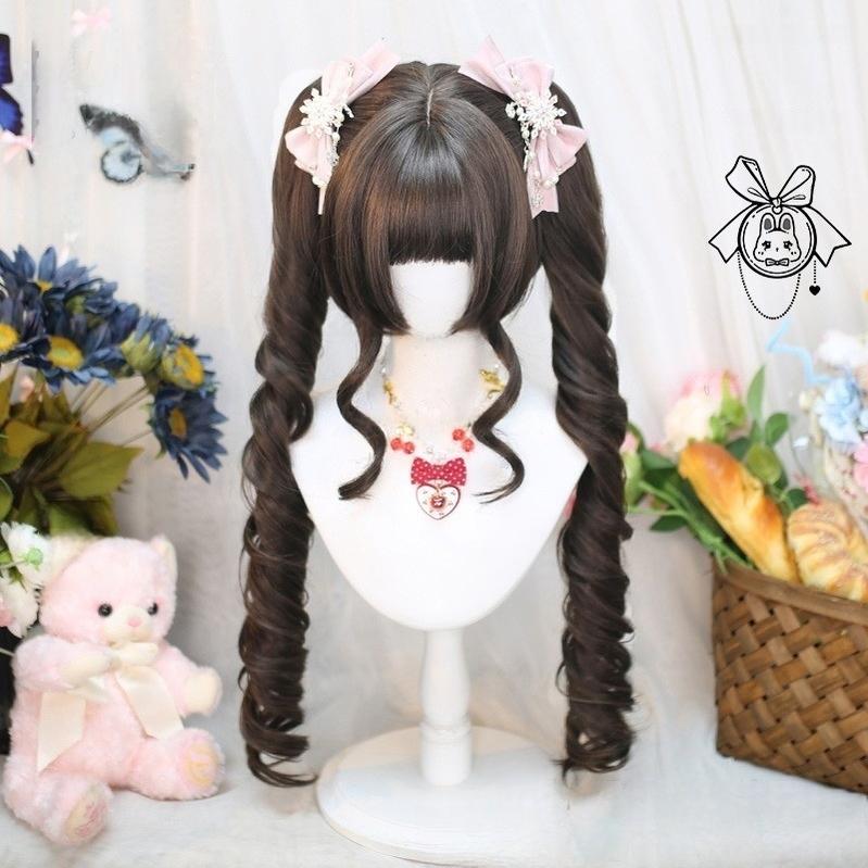 Dalao Home~Stellar Bits~Daily Lolita Wig Detachable Curl Hair Double Ponytails
