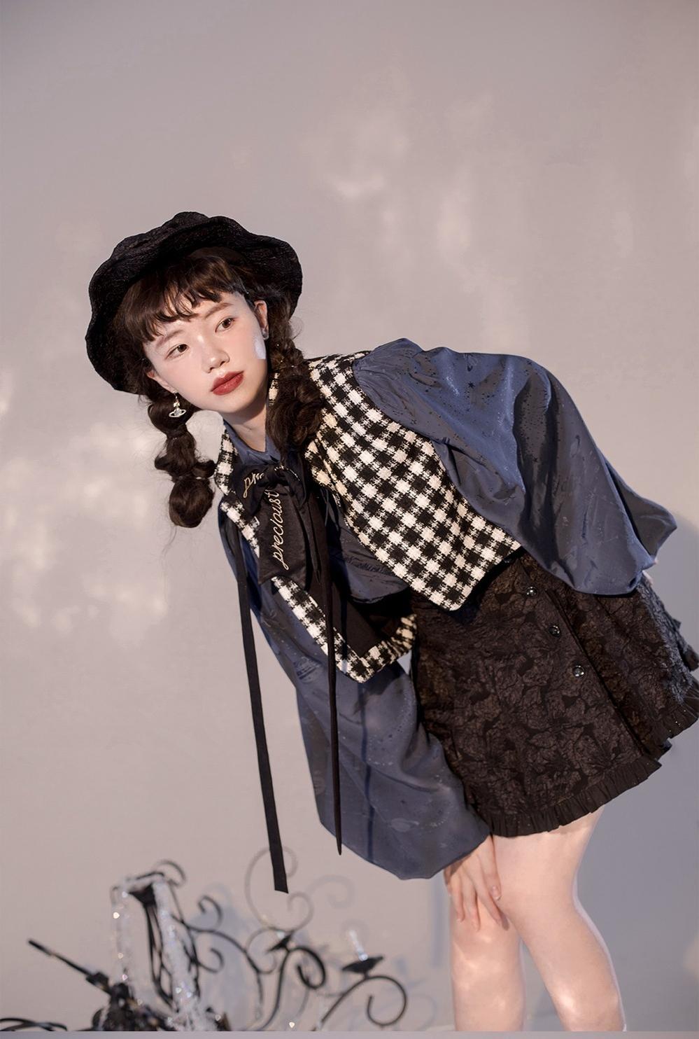 ZJstory~Gilded Age~Vintage Lolita Vest Suit Oil Painting Style Skirt Coat