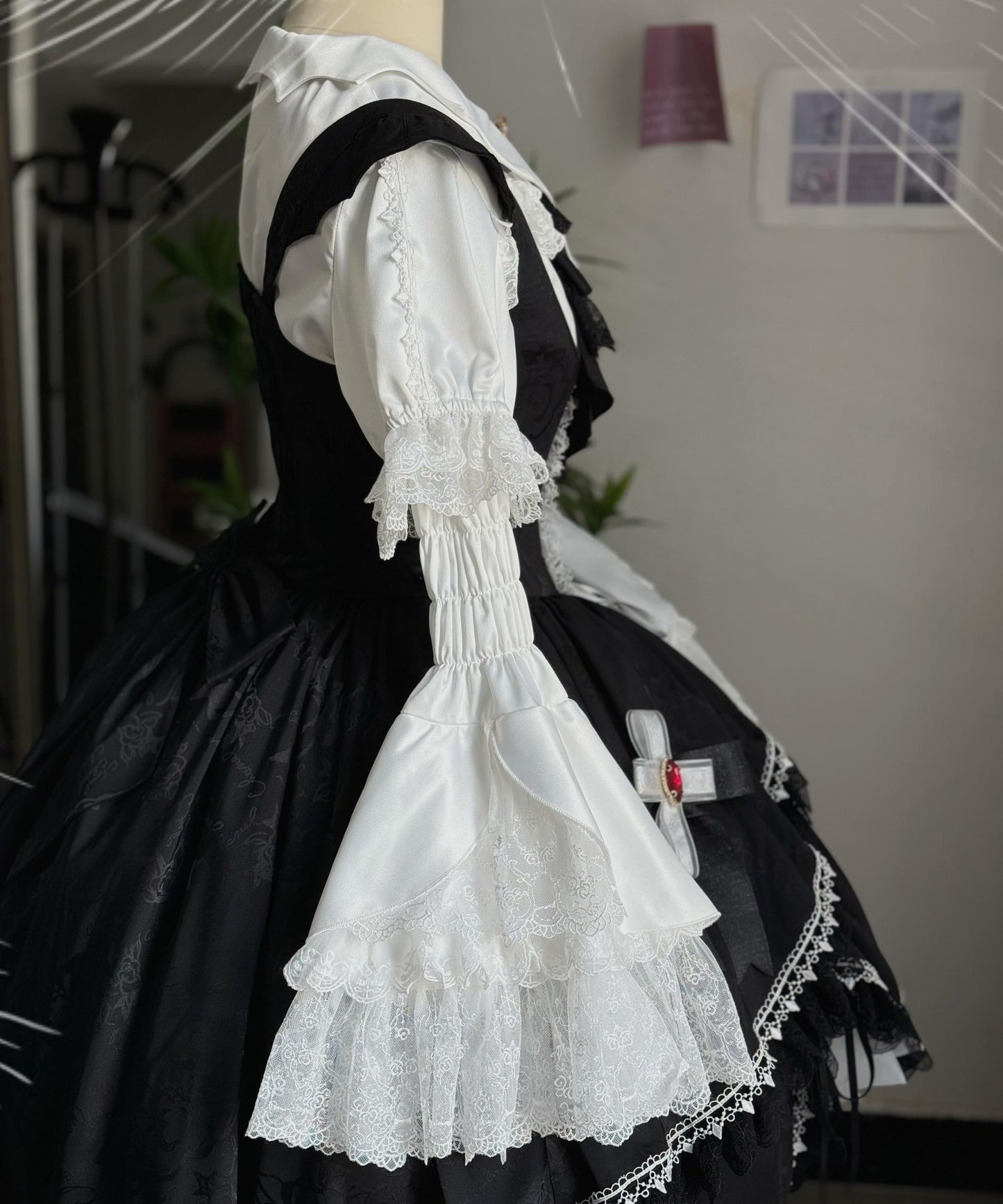CastleToo~Night Rose~Elegant Ouji Lolita Suits With Lolita JSK And Shorts