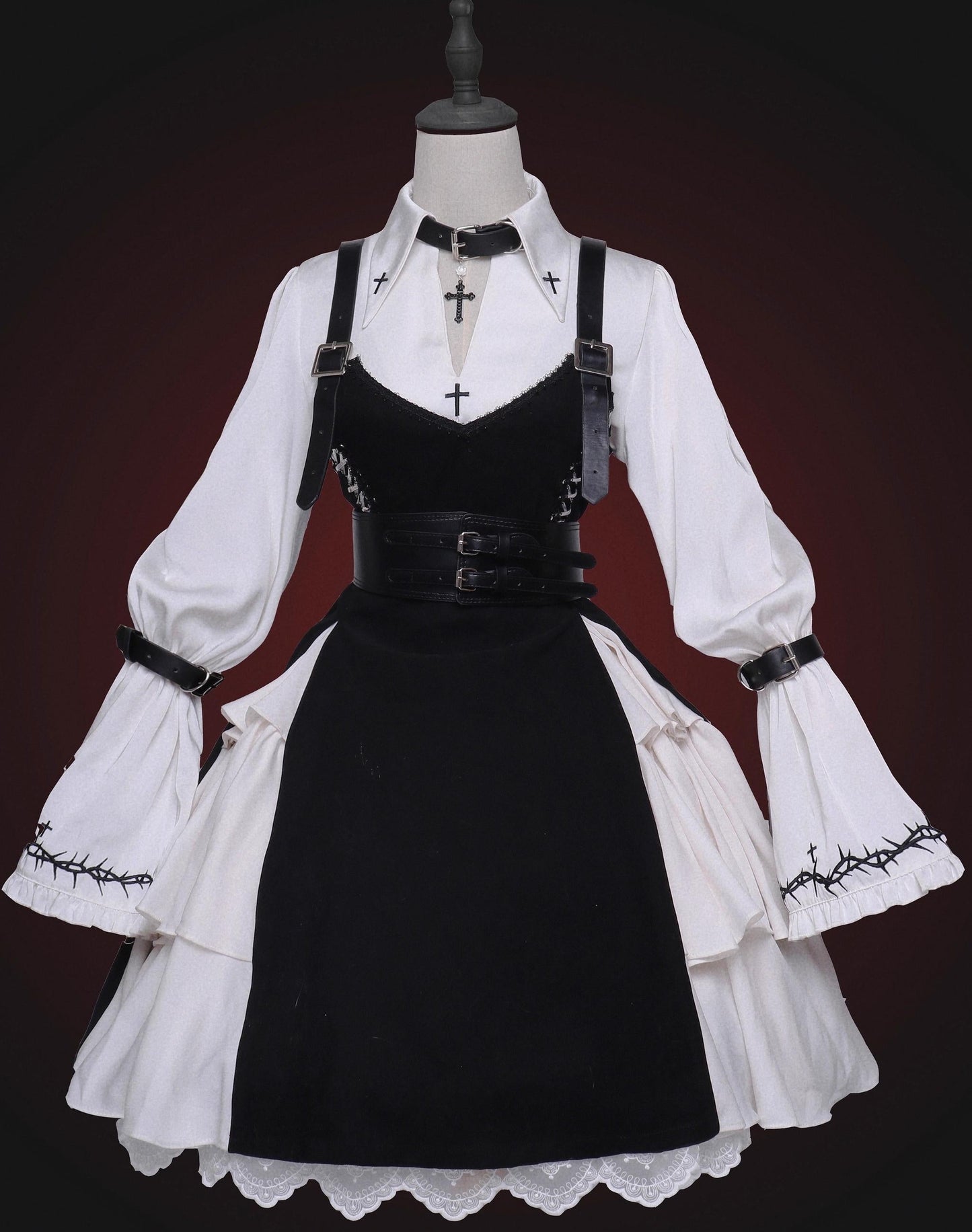 Caged Bird Hotel~Stockholm Lover~Black Gothic Lolita Corset Choker Armbands