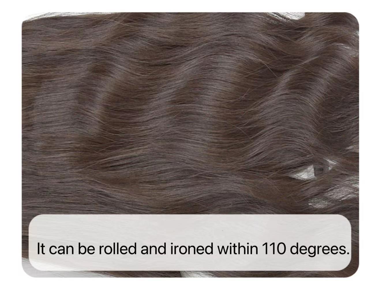 Sinwavy~Praying Meow~Kawaii Lolita Wig Long Curly Hair Wig Cold Brown