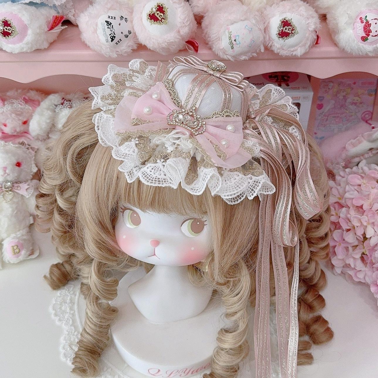 Cheese Cat~Sweet Lolita Cake Top Hat Handmade Lolita Accessory