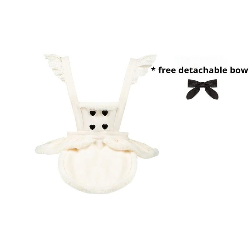 With PUJI~Rabbit&Alice~Sweet Twin Lolita OP Dress Doll Apron Dress Set