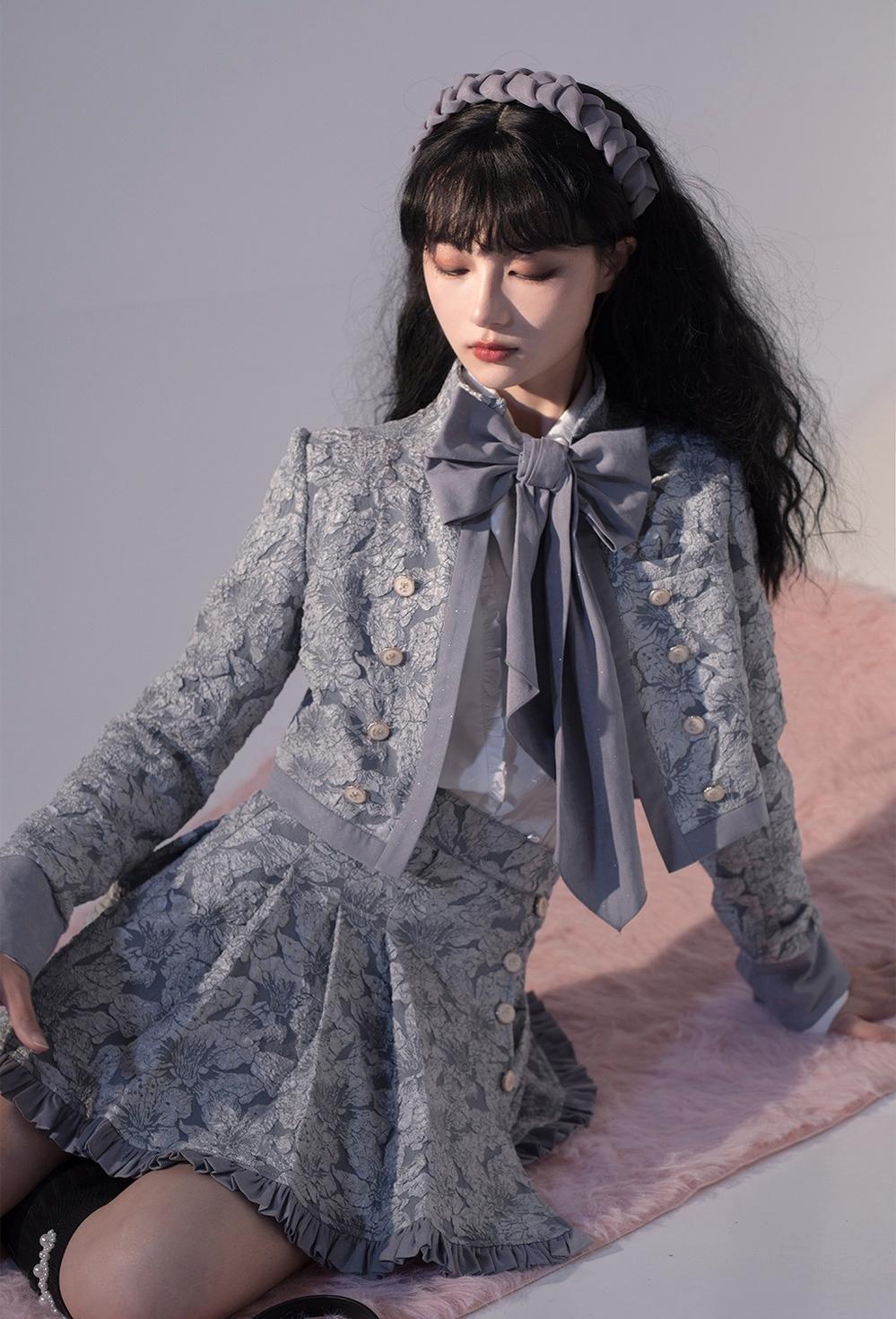 ZJstory~Gilded Age~Vintage Lolita Vest Suit Oil Painting Style Skirt Coat