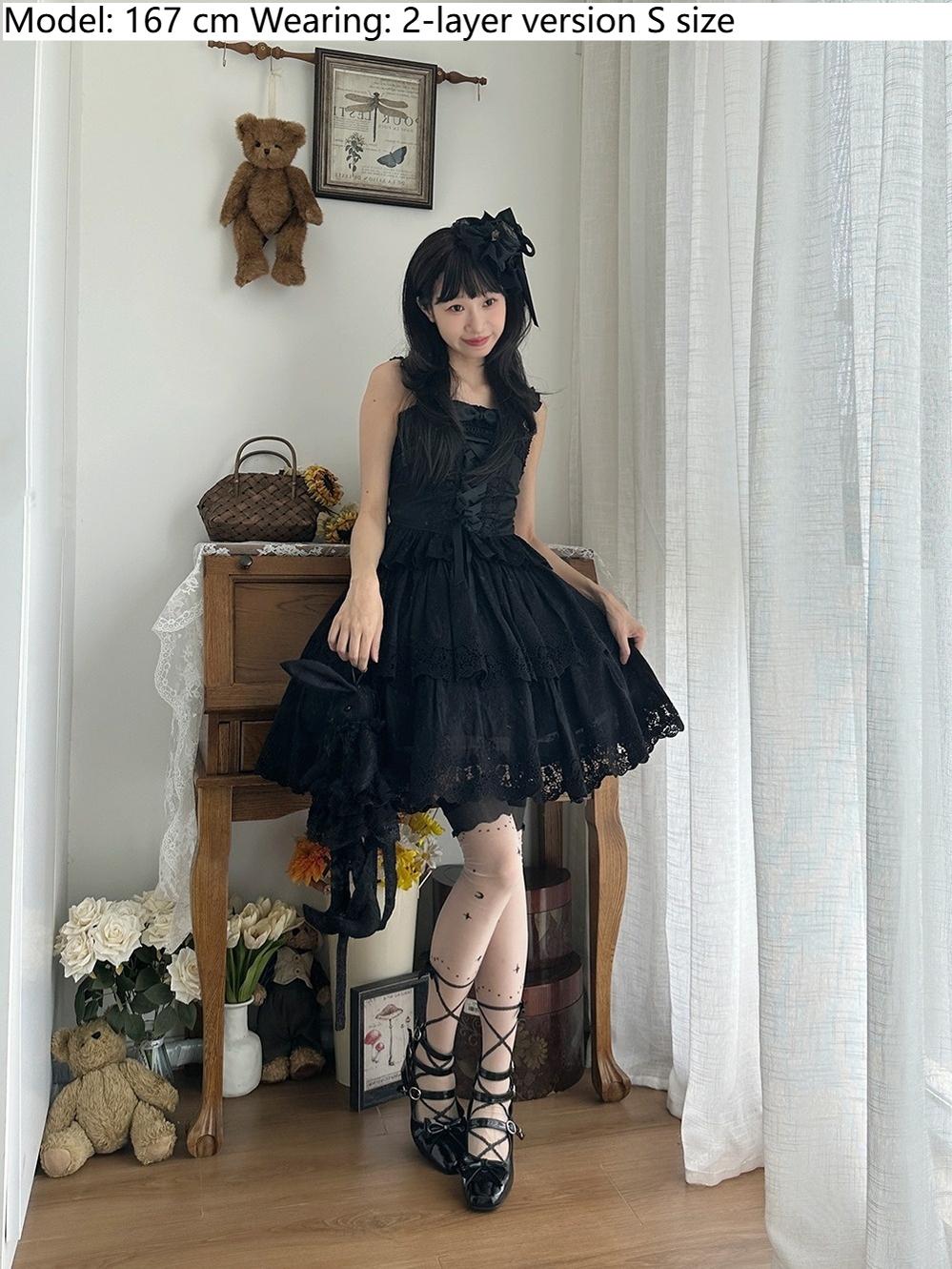 Miss Point~Forest Waltz~Classic Lolita Tiered Skirt Multi-layer Embroidered SK