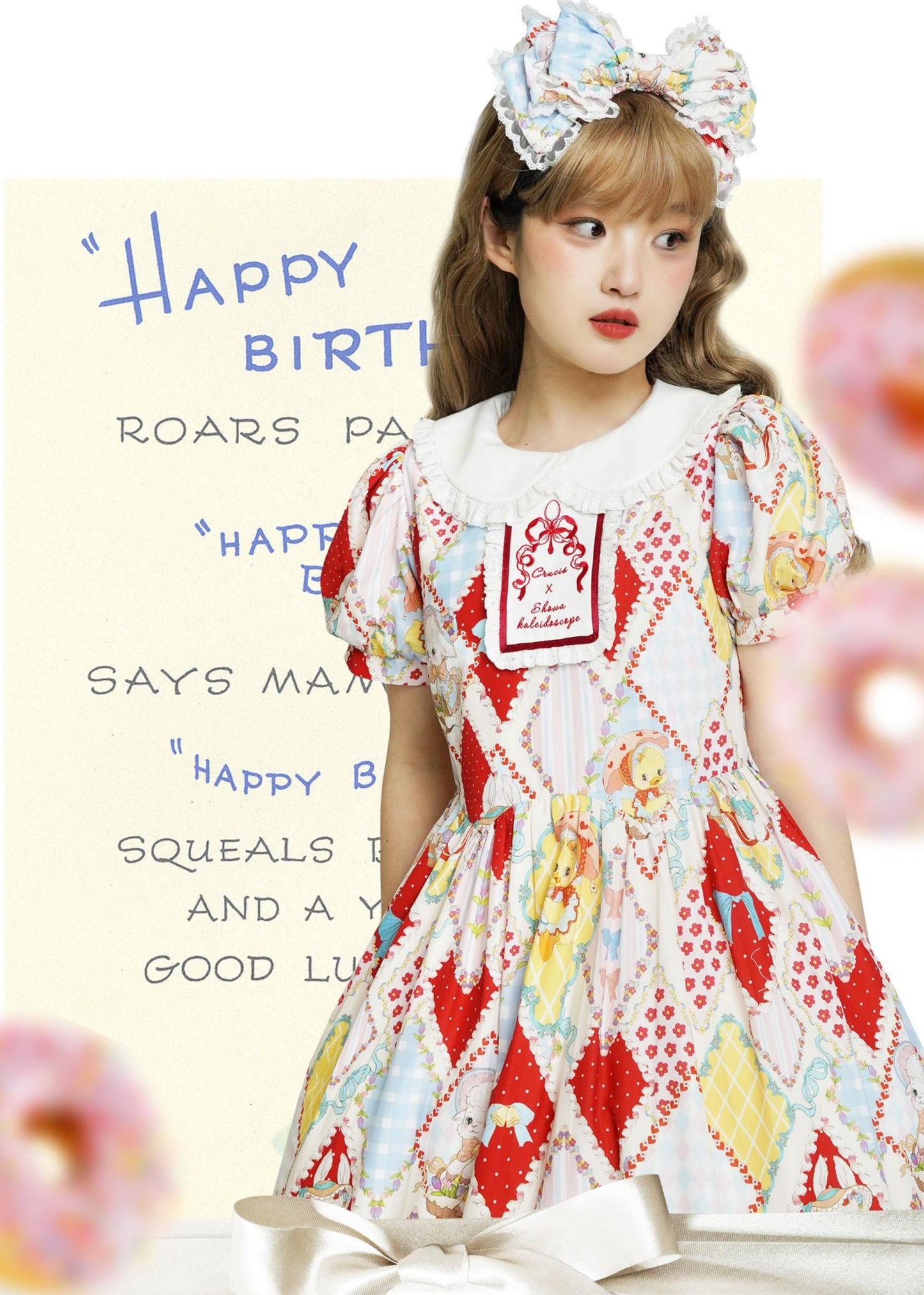 Southern Cross~Showa Kaleidoscope~Sweet Lolita OP SK and JSK with Rabbit Print