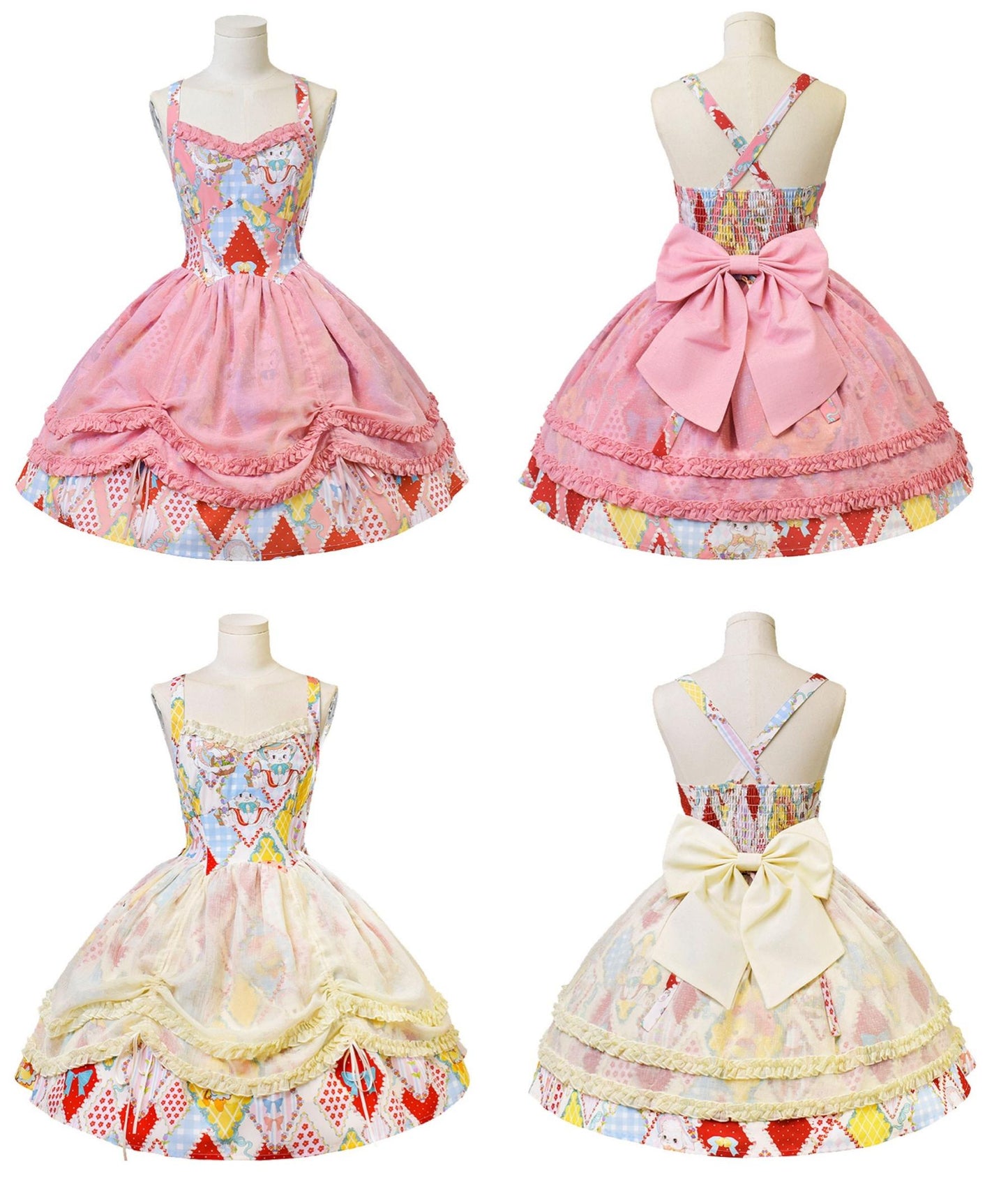 Southern Cross~Showa Kaleidoscope~Sweet Lolita OP SK and JSK with Rabbit Print