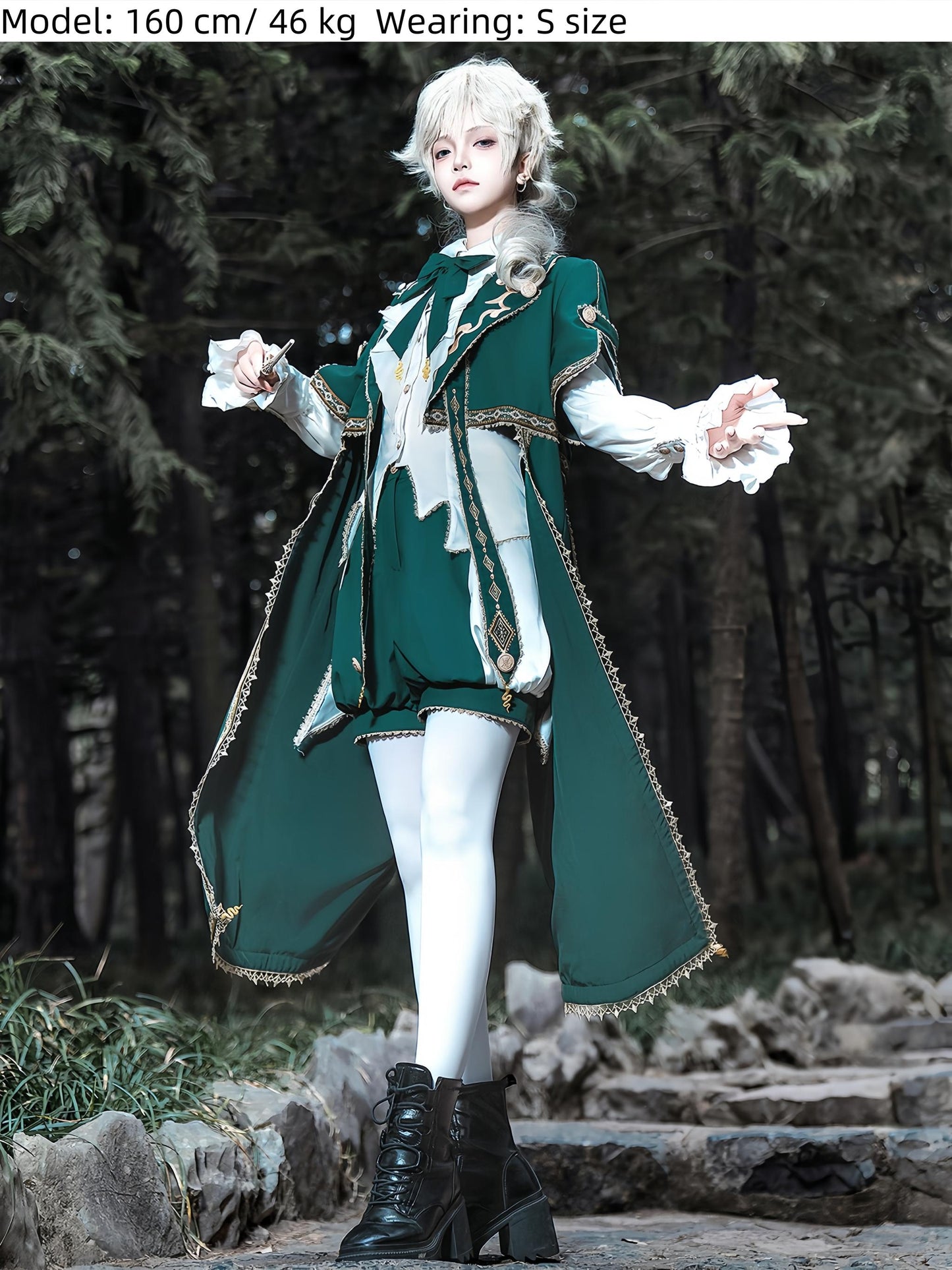 Letters from Unknown Star~Divine Envoy~Ouji Lolita Shorts Suit Military Lolita Coat and Shirt