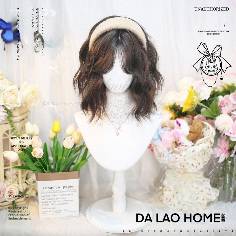 Dalao Home~Kawaii Short Curly Lolita Wig with Bangs