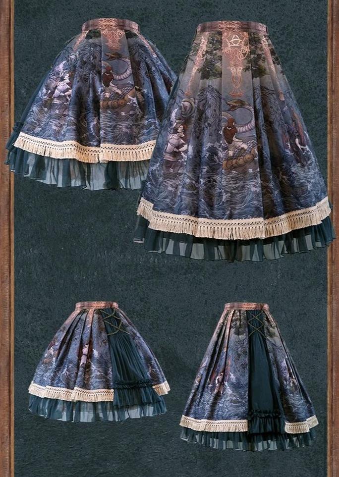 (BFM)FunCcino~Ragnarok~Nordic Style Loki Lolita JSK SK Dress