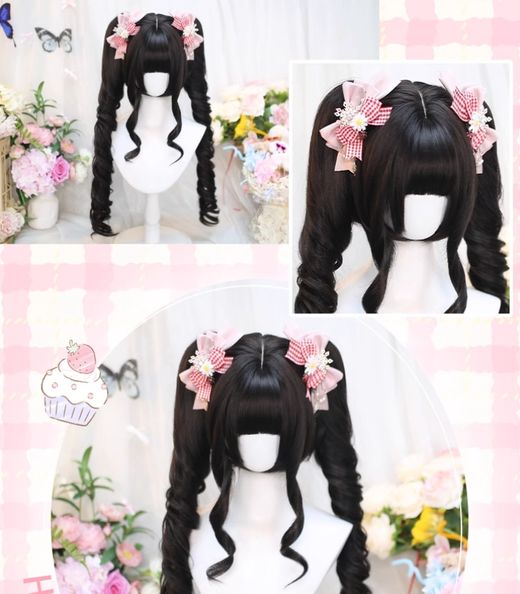 Dalao Home~Stellar Bits~Daily Lolita Wig Detachable Curl Hair Double Ponytails