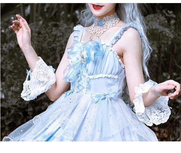 YingLuoFu~Wedding Lolita JSK Suit Printed Classic Lolita Dress