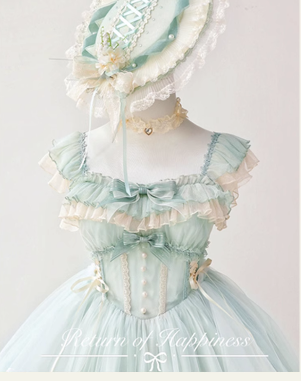 Mieye~Elegant Lolita JSK Flounce Hemline Multicolors